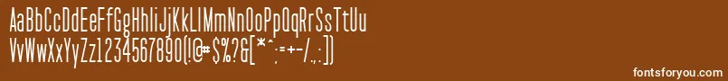 フォントPaktCondensed – 茶色の背景に白い文字