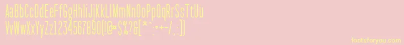 PaktCondensed Font – Yellow Fonts on Pink Background