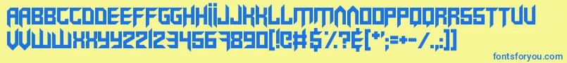 VirtualRave Font – Blue Fonts on Yellow Background