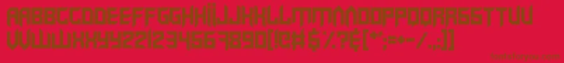 VirtualRave Font – Brown Fonts on Red Background