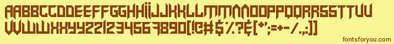 VirtualRave Font – Brown Fonts on Yellow Background