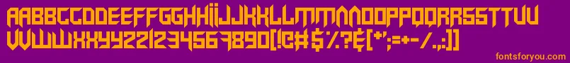 VirtualRave Font – Orange Fonts on Purple Background
