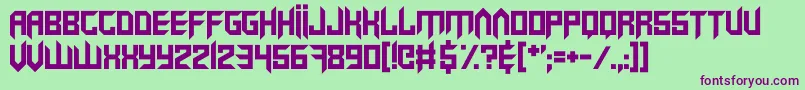VirtualRave Font – Purple Fonts on Green Background