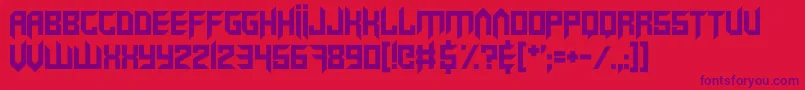 VirtualRave Font – Purple Fonts on Red Background