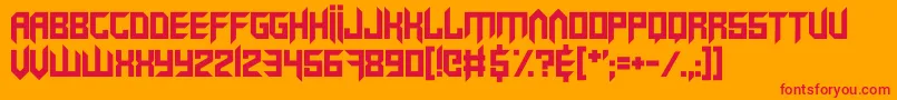VirtualRave Font – Red Fonts on Orange Background