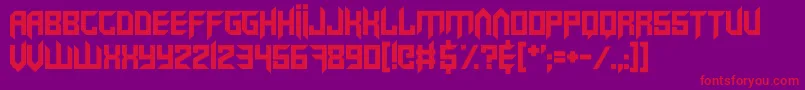 VirtualRave Font – Red Fonts on Purple Background