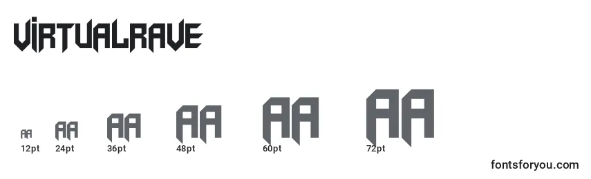 VirtualRave Font Sizes