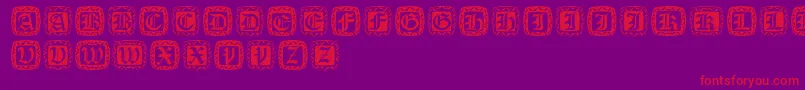 Xmascapsround Font – Red Fonts on Purple Background