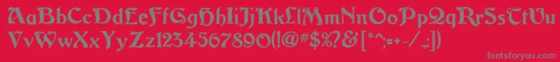 Argosgeorgecontour Font – Gray Fonts on Red Background