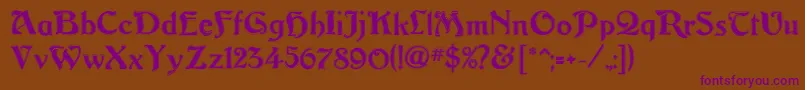 Argosgeorgecontour Font – Purple Fonts on Brown Background