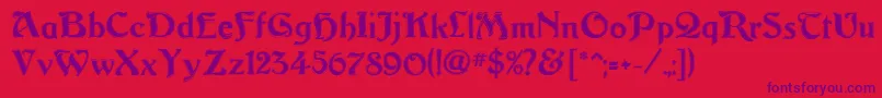 Argosgeorgecontour Font – Purple Fonts on Red Background