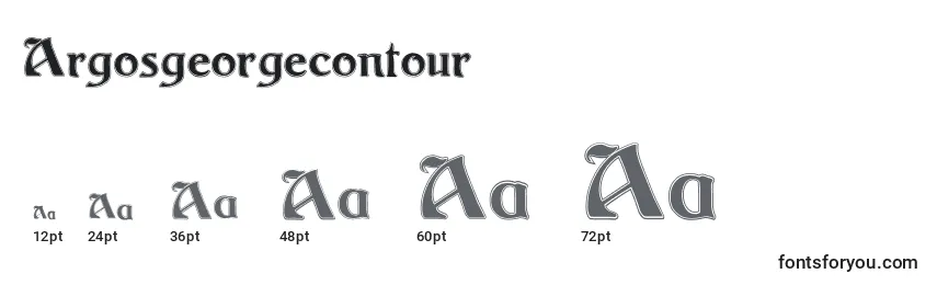 Размеры шрифта Argosgeorgecontour