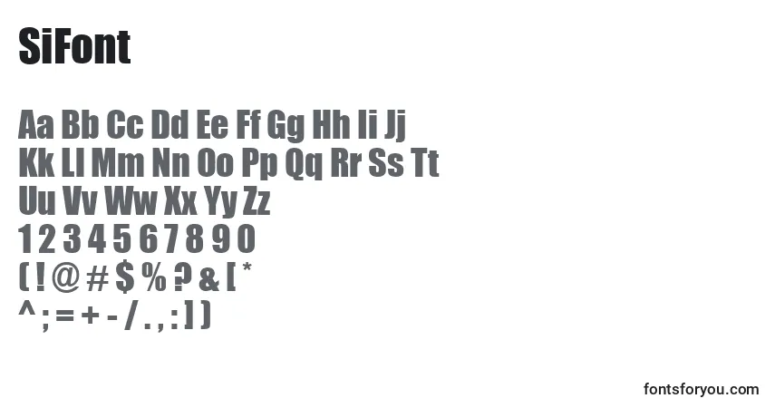 SiFontフォント–アルファベット、数字、特殊文字