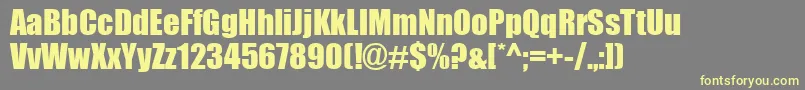 Шрифт SiFont – жёлтые шрифты на сером фоне