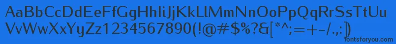 IwonamediumRegular Font – Black Fonts on Blue Background
