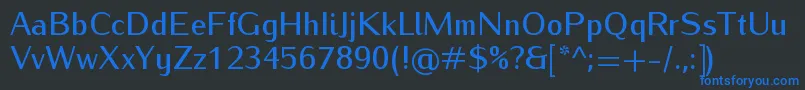 IwonamediumRegular Font – Blue Fonts on Black Background