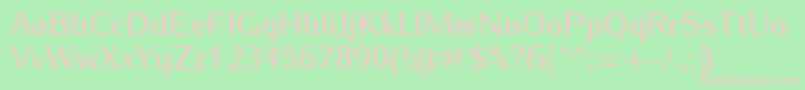 IwonamediumRegular Font – Pink Fonts on Green Background