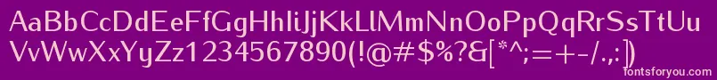 IwonamediumRegular Font – Pink Fonts on Purple Background