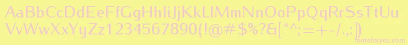 IwonamediumRegular Font – Pink Fonts on Yellow Background