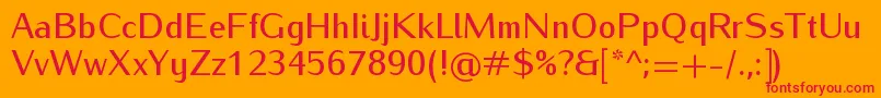 IwonamediumRegular Font – Red Fonts on Orange Background