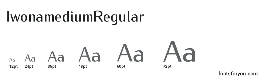 Размеры шрифта IwonamediumRegular