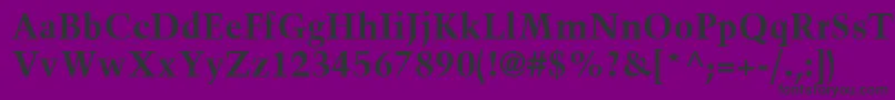 TrumpMediaevalLtBold-fontti – mustat fontit violetilla taustalla