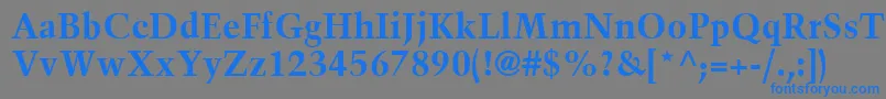 TrumpMediaevalLtBold Font – Blue Fonts on Gray Background