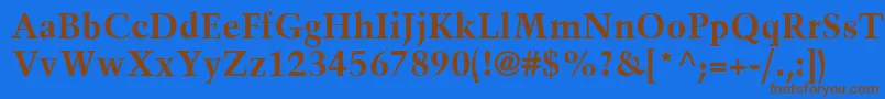 TrumpMediaevalLtBold Font – Brown Fonts on Blue Background
