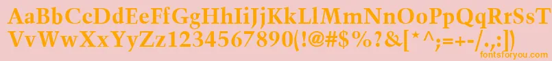 TrumpMediaevalLtBold Font – Orange Fonts on Pink Background