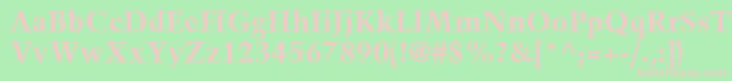 TrumpMediaevalLtBold Font – Pink Fonts on Green Background