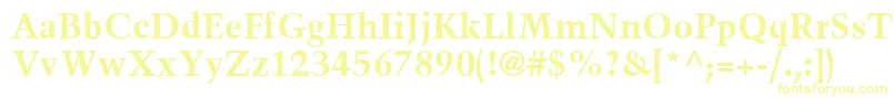 TrumpMediaevalLtBold Font – Yellow Fonts on White Background