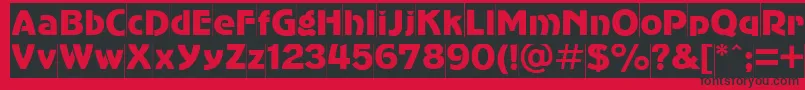 Agc85C Font – Black Fonts on Red Background