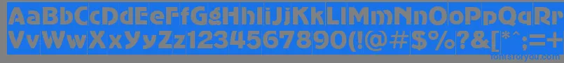 Czcionka Agc85C – niebieskie czcionki na szarym tle