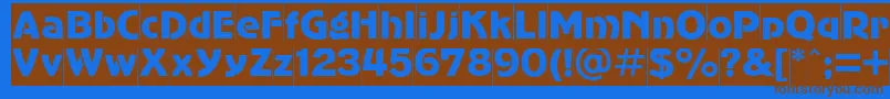 Agc85C Font – Brown Fonts on Blue Background