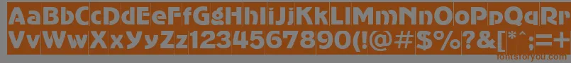 Agc85C Font – Brown Fonts on Gray Background