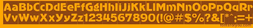 Agc85C Font – Brown Fonts on Orange Background