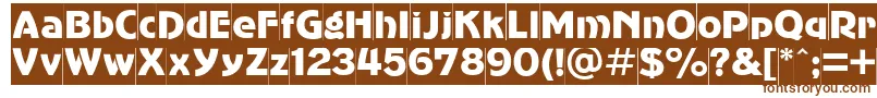 Agc85C-fontti – ruskeat fontit valkoisella taustalla