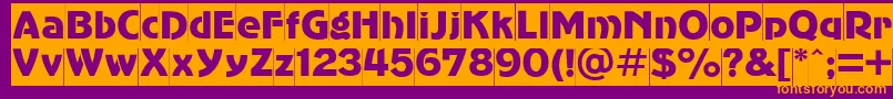 Agc85C Font – Orange Fonts on Purple Background