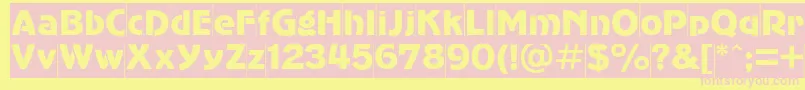 Agc85C Font – Pink Fonts on Yellow Background