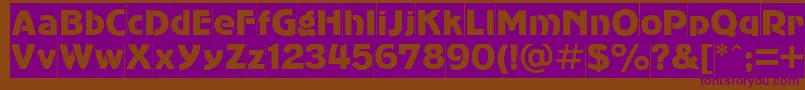 Agc85C Font – Purple Fonts on Brown Background