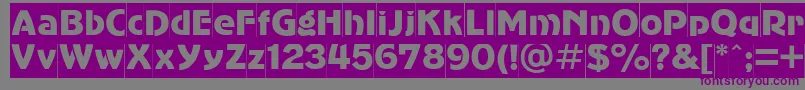 Agc85C-fontti – violetit fontit harmaalla taustalla