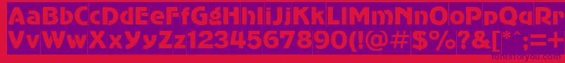 Agc85C-Schriftart – Violette Schriften auf rotem Hintergrund