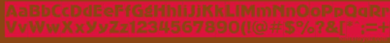 Czcionka Agc85C – czerwone czcionki na brązowym tle