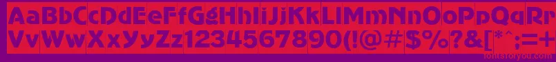 Agc85C Font – Red Fonts on Purple Background