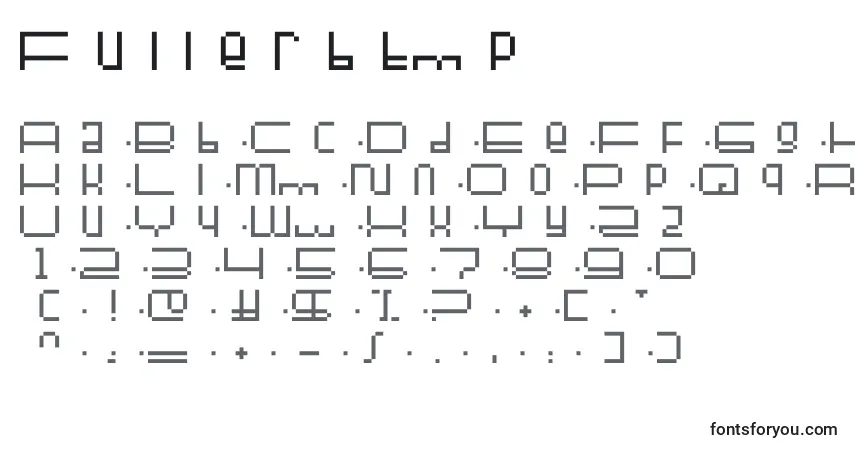 A fonte Fullerbtmp – alfabeto, números, caracteres especiais
