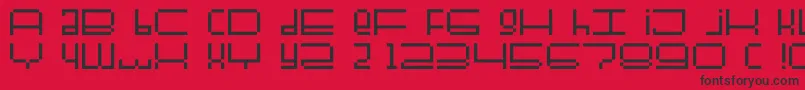 Fullerbtmp Font – Black Fonts on Red Background