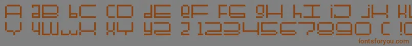 Fullerbtmp Font – Brown Fonts on Gray Background