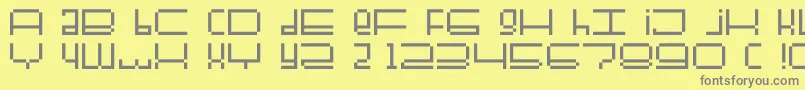 Fullerbtmp Font – Gray Fonts on Yellow Background