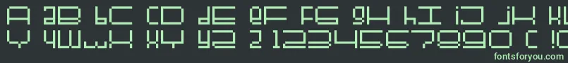 Шрифт Fullerbtmp – зелёные шрифты на чёрном фоне