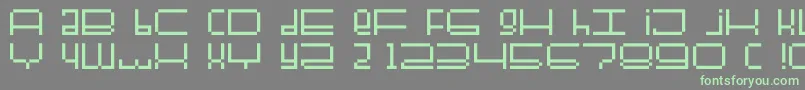 Шрифт Fullerbtmp – зелёные шрифты на сером фоне
